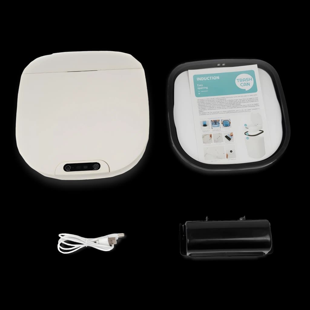 Smart Sensor Trash Bin 16L White - Rechargeable