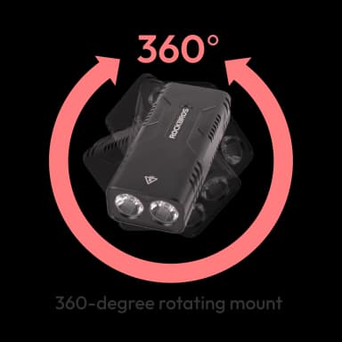 USB Rechargeable LED Bike Light 10000mAh - 500m Range