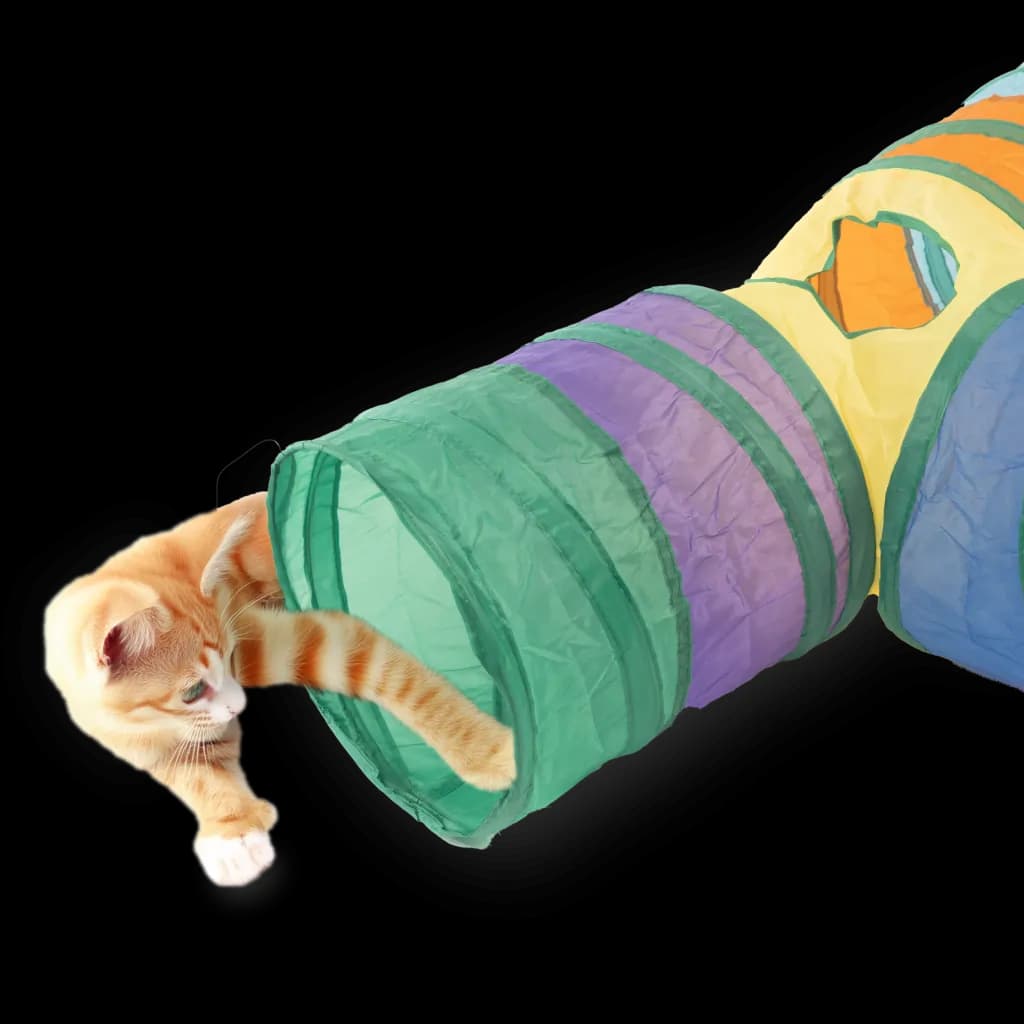 Cat Toy Set - 24 Pieces with T-Tunnel