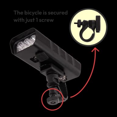 USB Rechargeable LED Bike Light 10000mAh - 300m Range