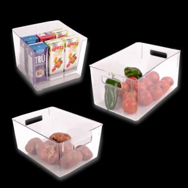 Plastic Refrigerator Containers - 6 Pieces