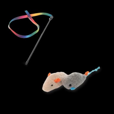 Cat Toy Set - 24 Pieces with T-Tunnel