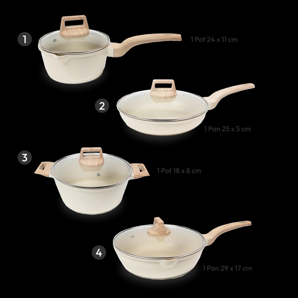 Nonstick Cookware Set - 4 Pieces